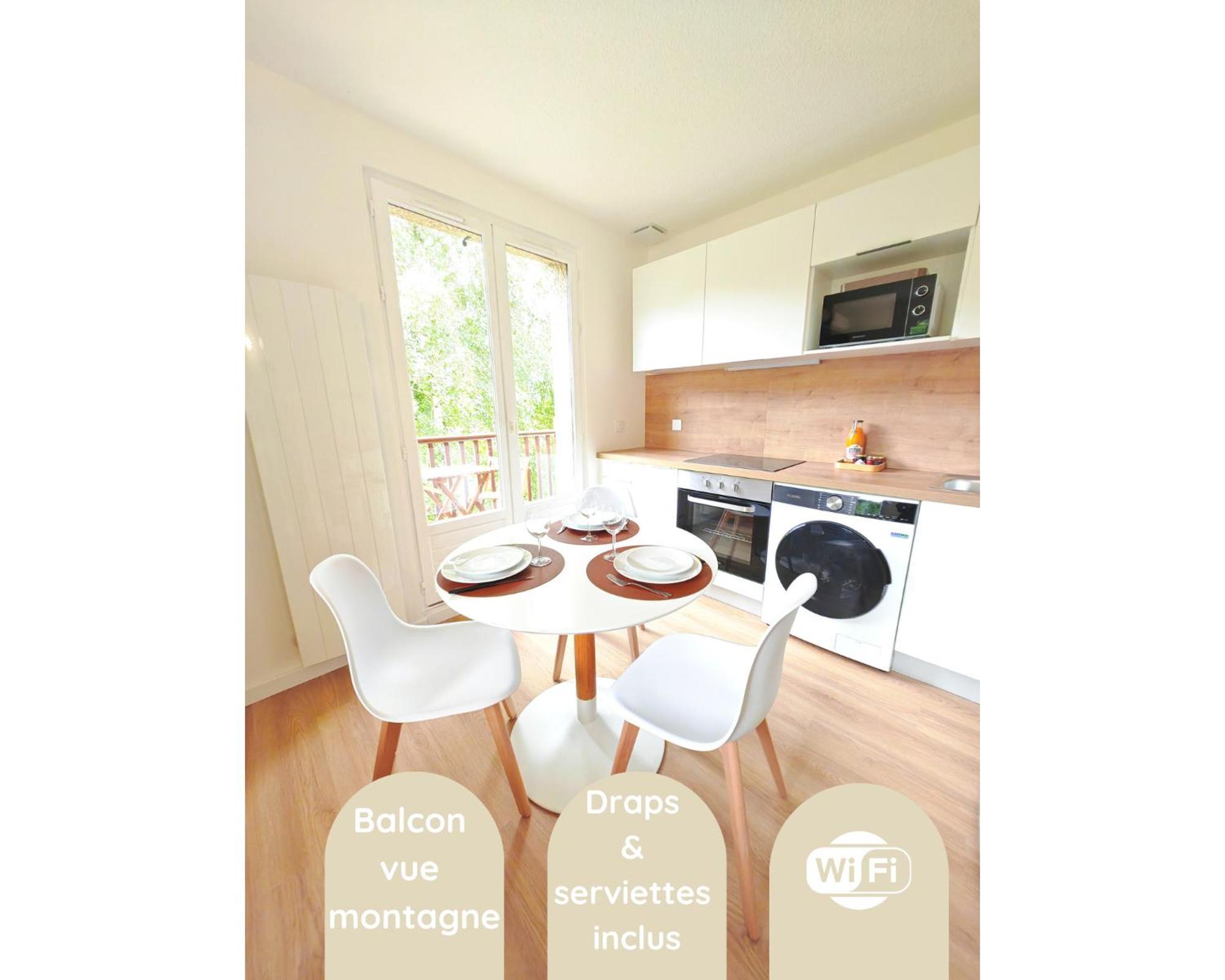 شقة L'Ecrin Paisible - Balcon Sur Ruisseau, Vue Montagne & Parking Bielle المظهر الخارجي الصورة